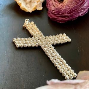 OOAK Filigree Cross Pendant From Mompox, Colombia